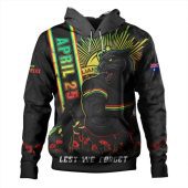 Penrith Panthers Hoodie Anzac Day Lest We Forget Strong Fighting Spirit
