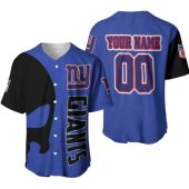 NFL New York Giants Custom Name Number Blue Baseball Jersey V3