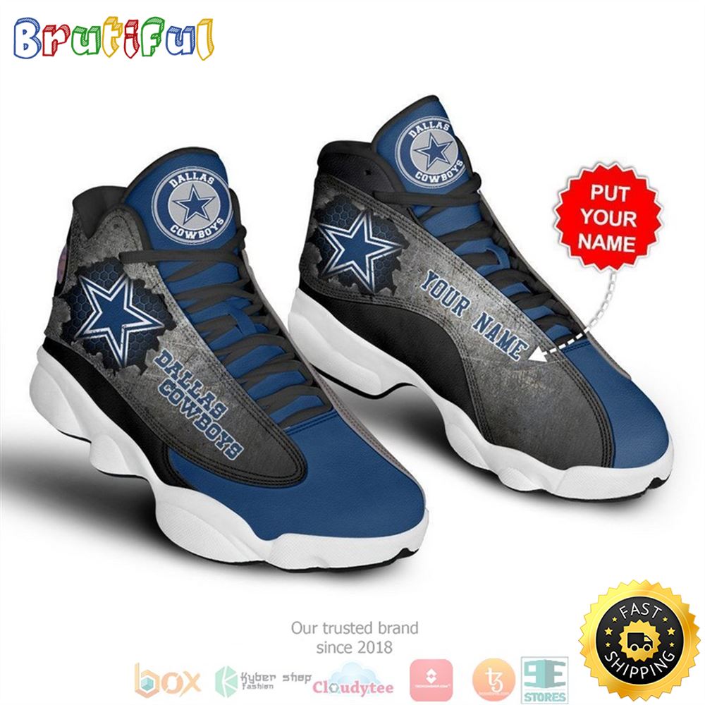 Personalized Dallas Cowboys Nfl 2 Football Air Jordan 13 Sneaker Shoes
