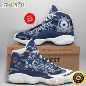 Personalized Dallas Cowboys Nfl Team Custom Blue Camo Air Jordan 13 Shoes