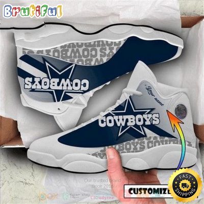 Personalized Dallas Cowboys Team Nfl Team Custom Air Jordan 13 Shoes