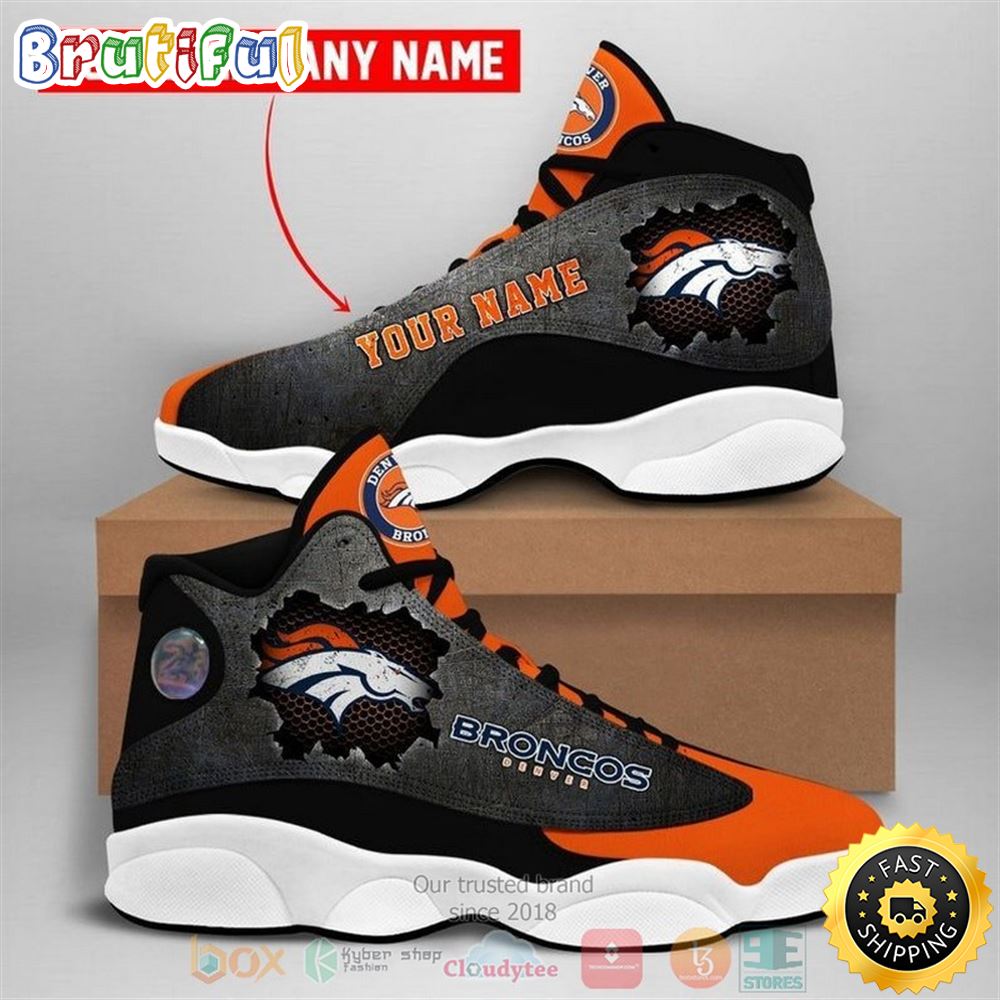 Personalized Denver Broncos Nfl Football Team Custom Air Jordan 13 Shoes