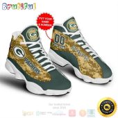 Personalized Green Bay Packerss Nfl Camo Custom Air Jordan 13 Shoes