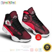 Personalized Kansas City Chiefs Nfl Custom Black Red Air Jordan 13 Shoes