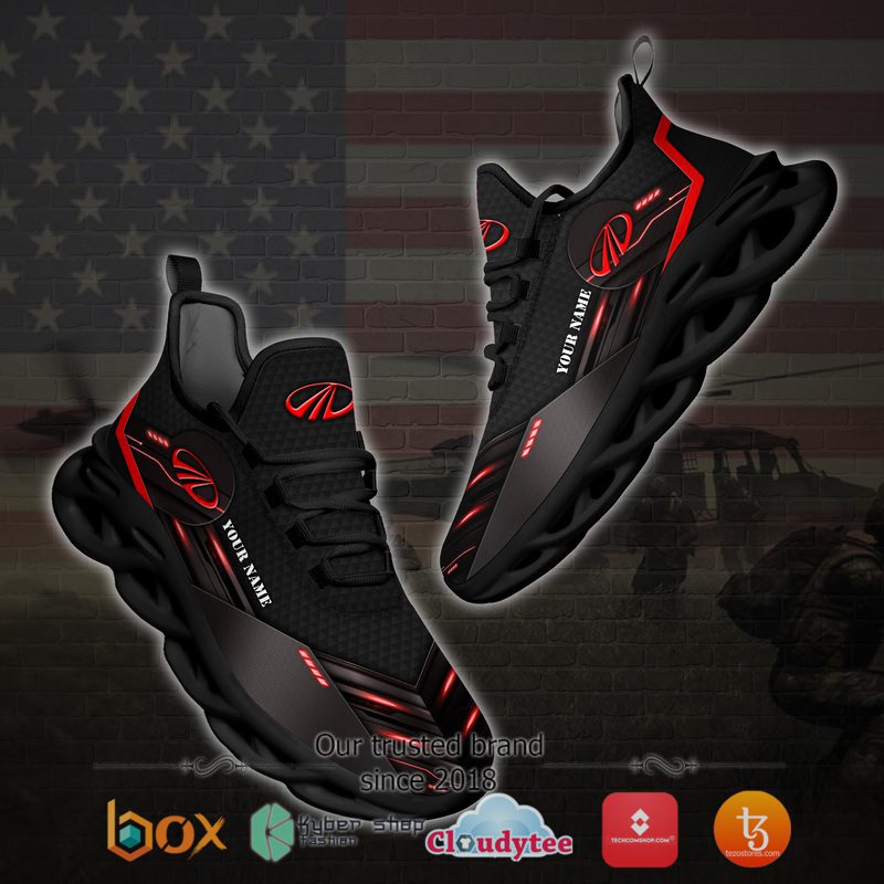 Mahindra Custom Name Black Clunky Max Soul Shoes