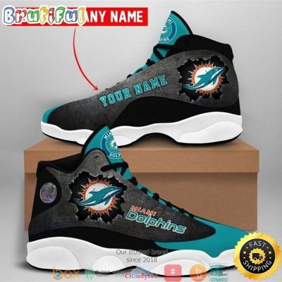 Personalized Miami Dolphins Football Nfl Air Jordan 13 Sneaker Shoes