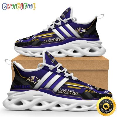 Personalized NFL Baltimore Ravens Sneaker Max Soul Shoes The Perfect sports Gift For Fans