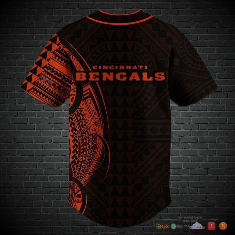 NFL Cincinnati Bengals Custom Name Black Orange Baseball Jersey NFL Cincinnati Bengals Custom Name Black Orange Baseball Jersey