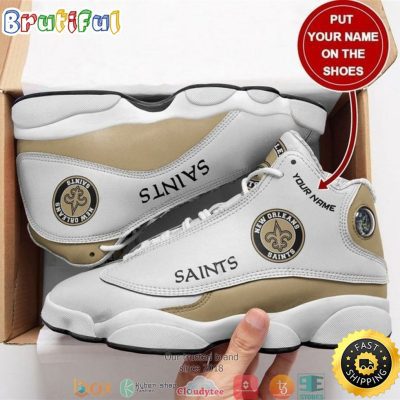 Personalized New Orleans Saints Nfl Football Team Air Jordan 13 Sneaker Shoes