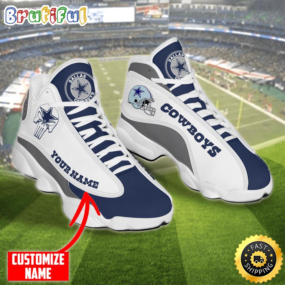 Personalized Nfl Dallas Cowboys Skull Helmet Air Jordan 13 Shoes Personalized Nfl Dallas Cowboys Skull Helmet Air Jordan 13 Shoes