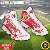 Personalized Nfl Kansas City Chiefs Camo Red Air Jordan 13 Shoes