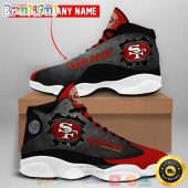 Personalized Nfl San Francisco 49Ers Logo Football Team Custom Air Jordan 13 Shoes