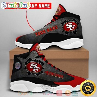 Personalized Nfl San Francisco 49Ers Logo Football Team Custom Air Jordan 13 Shoes