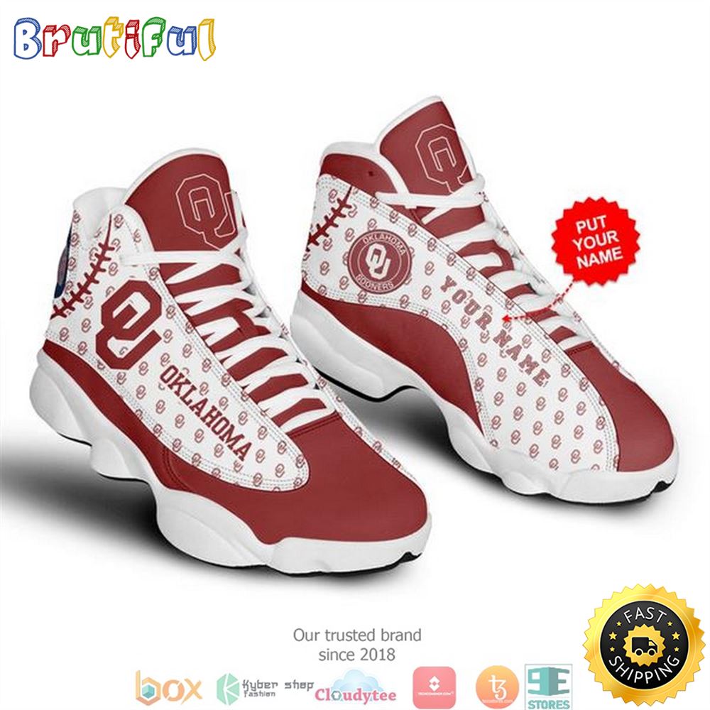 Personalized Oklahoma Sooners Nfl 2 Football Air Jordan 13 Sneaker Shoes Personalized Oklahoma Sooners Nfl 2 Football Air Jordan 13 Sneaker Shoes