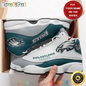 Personalized Philadelphia Eagles Nfl Big Logo Football Team Air Jordan 13 Sneaker Shoes