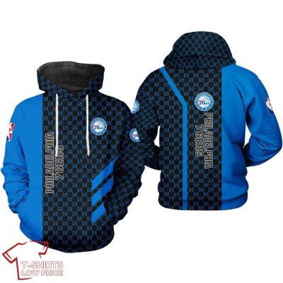 NBA Philadelphia 76ers Blue Black GC Pullover Hoodie