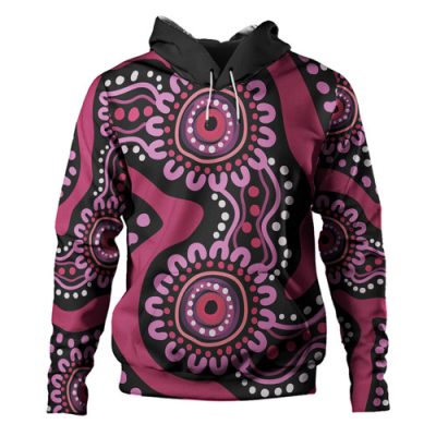 Australia Aboriginal Hoodie - Pink Aboriginal Dot Art Inspired Hoodie