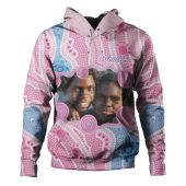 Australia Personalised Aboriginal Custom Hoodie - River And Turtles Dot Art Painting Blue Hoodie