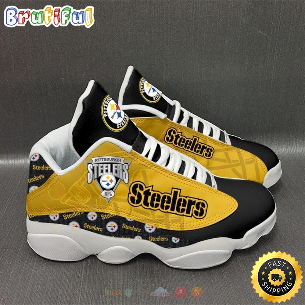Pittsburgh Steelers Nfl Yellow Black Air Jordan 13 Shoes Pittsburgh Steelers Nfl Yellow Black Air Jordan 13 Shoes