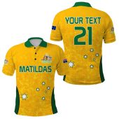 (Custom Text and Number) Australia Soccer Polo Shirt Socceroos With Kangaroo - Matildas 2023 LT9