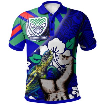 New Zealand Warriors Patronage Sea Turtle Polo Shirt - Custom Indigenous New Zealand Warriors Bloods In My Veins