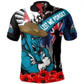 Port Adelaide Polo Shirt Anzac Day Honor United In Spirit