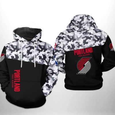 NBA Portland Trail Blazers Black Camo Pullover Hoodie