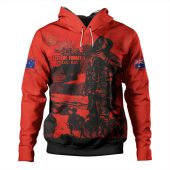 Australia Hoodie Red Legacy Honoring ANZAC Heroes