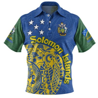 Australia  South Sea Islanders Polo Shirt - Proud To Be Solomon Islander In Polynesian Pattern Inspired Polo Shirt