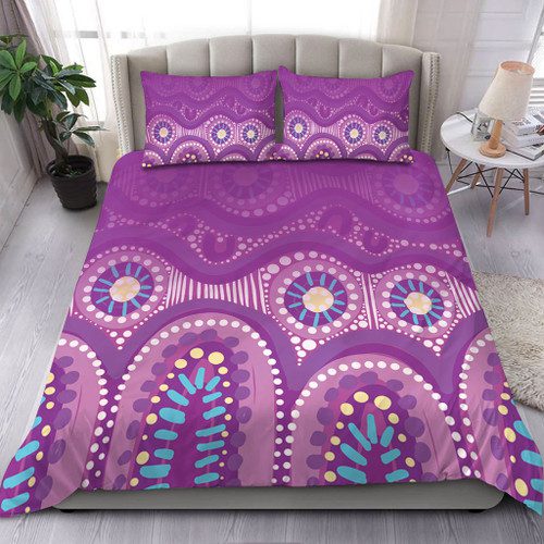 Australia Aboriginal Bedding Set - Purple Aboriginal Dot Bedding Set Australia Aboriginal Bedding Set - Purple Aboriginal Dot Bedding Set