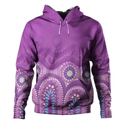 Australia Aboriginal Custom Hoodie - Purple Dot In Aboriginal Style Hoodie