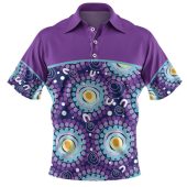 Australia Aboriginal Custom Polo Shirt - Abstract Seamless Pattern With Aboriginal Inspired Polo Shirt