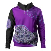 Australia Aboriginal Custom Hoodie - Orange Rainbow Serpent Dreaming Inspired Hoodie