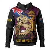 Queensland Maroons Hoodie Fearless ANZAC Defender