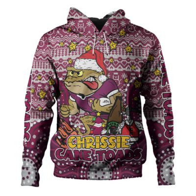 Queensland Cane Toads Christmas Custom Hoodie - Christmas Knit Patterns Vintage Jersey Ugly Hoodie