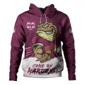 Queensland Maroons Hoodie QLD Maroons Word Cloud Style