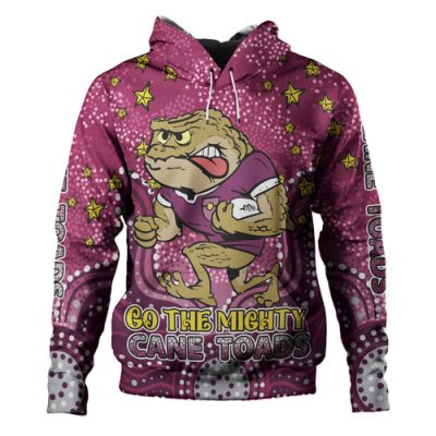 Queensland Cane Toads Custom Hoodie - Custom With Aboriginal Inspired Style Of Dot Painting Patterns  Hoodie