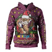 Queensland Cane Toads Christmas Custom Hoodie - Merry Christmas Our Beloved Team With Aboriginal Dot Art Pattern Hoodie