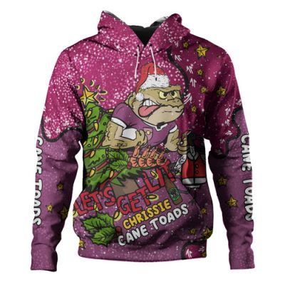 Queensland Cane Toads Christmas Custom Hoodie - Let's Get Lit Chrisse Pressie Hoodie