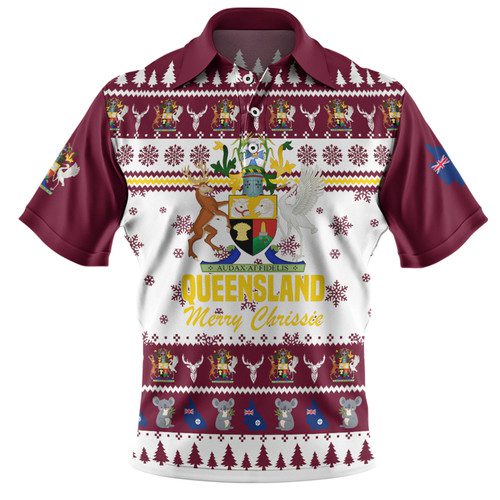 Queensland Christmas Polo Shirt - Merry Chrissie Polo Shirt Queensland Christmas Polo Shirt - Merry Chrissie Polo Shirt