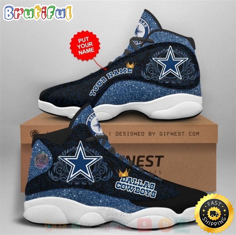 Queen Dallas Cowboys Nfl Mandala Football Team Custom Name Air Jordan 13 Shoes
