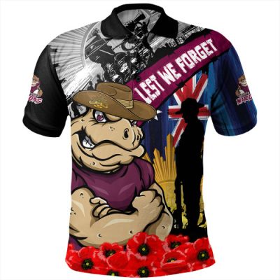 Queensland Maroons Polo Shirt United In Spirit Anzac Day Tribute
