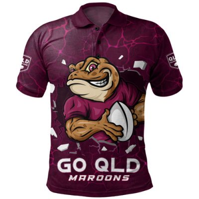 Queensland Maroons Polo Shirt Go QLD Maroons Break The Limit