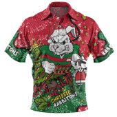 South Sydney Rabbitohs Custom Polo Shirt - Let's Get Lit Chrisse Pressie Polo Shirt
