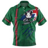 South Sydney Rabbitohs Polo Shirt - Happy Australia Day Flag Scratch Style
