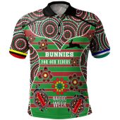 South Sydney Rabbitohs Polo Shirt - NAIDOC WEEK 2023 Indigenous Inspired For Our Elders Theme