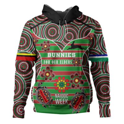 South Sydney Rabbitohs Hoodie - NAIDOC WEEK 2023 Indigenous Inspired For Our Elders Theme