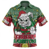 South Sydney Rabbitohs Custom Polo Shirt - Christmas Knit Patterns Vintage Jersey Ugly Polo Shirt