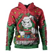 South Sydney Rabbitohs Custom Hoodie - Merry Christmas Our Beloved Team With Aboriginal Dot Art Pattern Hoodie