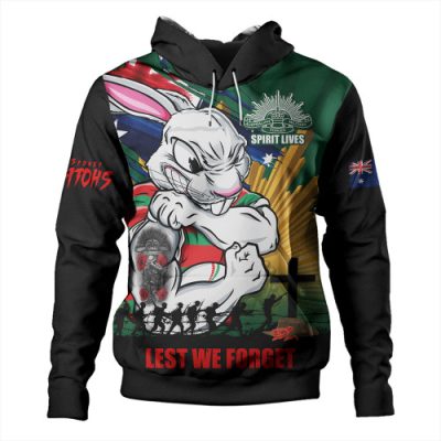 South Sydney Rabbitohs Hoodie Fearless ANZAC Defender